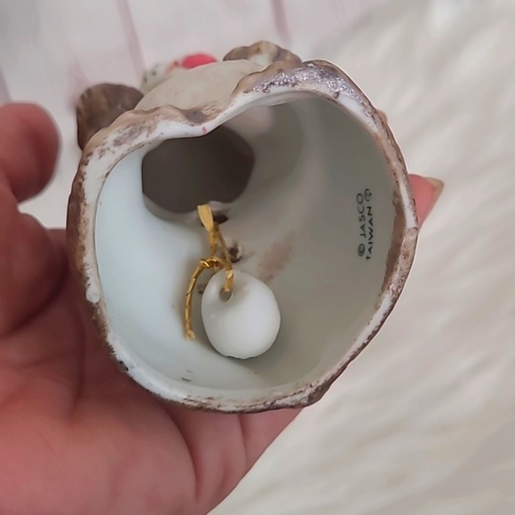 Vintage 70s 4.25" Tall Jasco Critters Cat Kitten Porcelain Bell with Butterfly - Picture 14 of 15